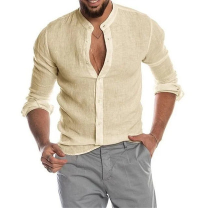 Men's Casual Cotton Linen Shirt