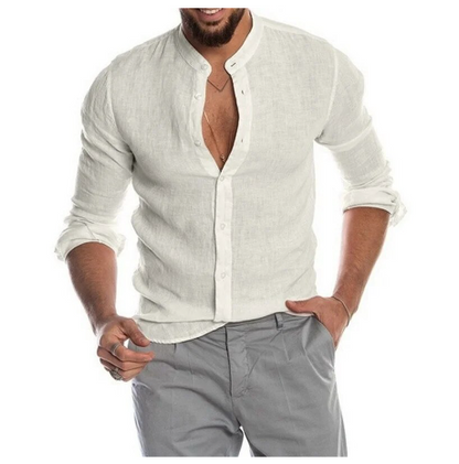 Men's Casual Cotton Linen Shirt